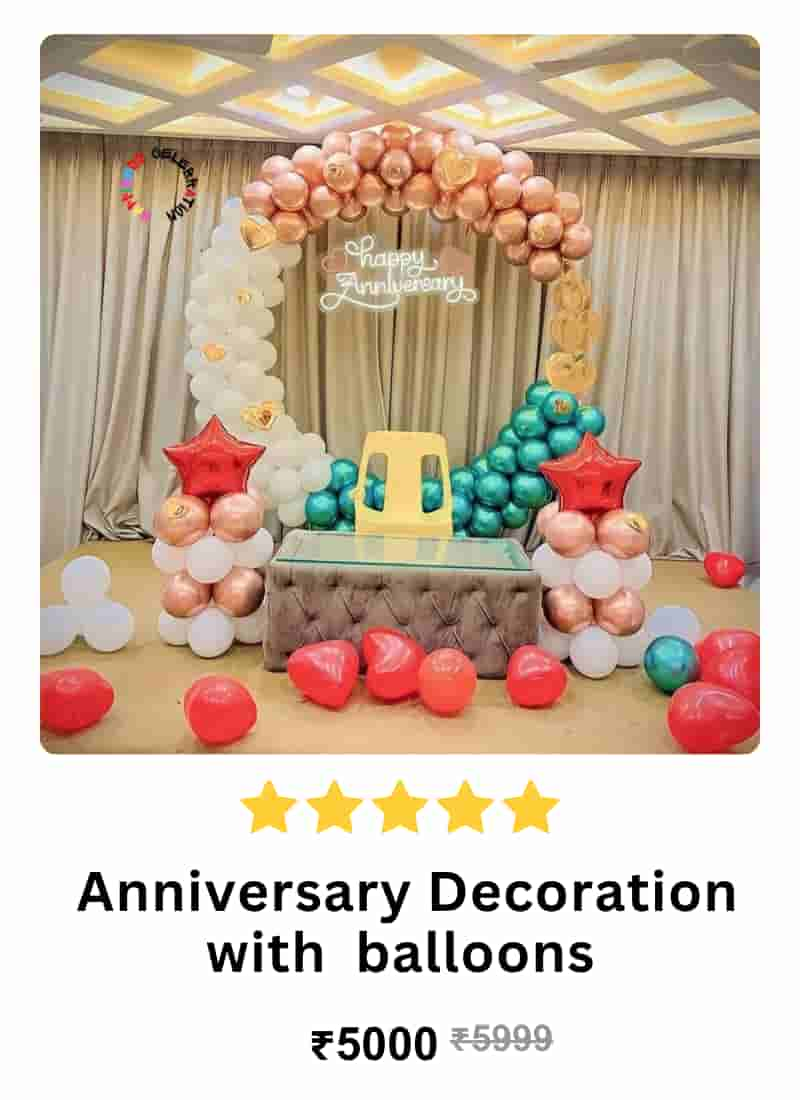 Anniversary celebration with balloon Ring, HAPPINESS CELEBRATION