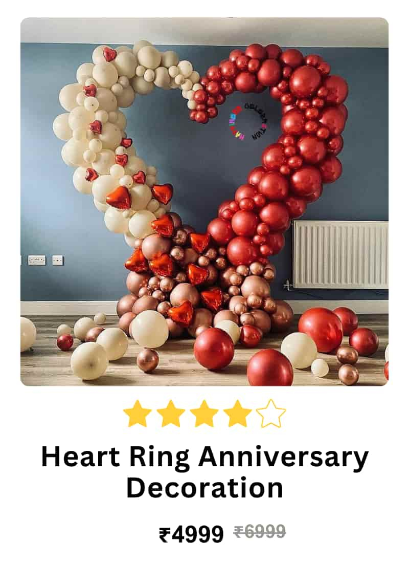 Heart shape balloon ring decoration